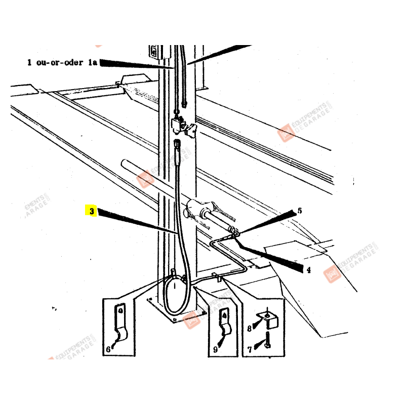 4038412 - FLEXIBLE VERIN 2.16M PONT FOG 403A - 404A